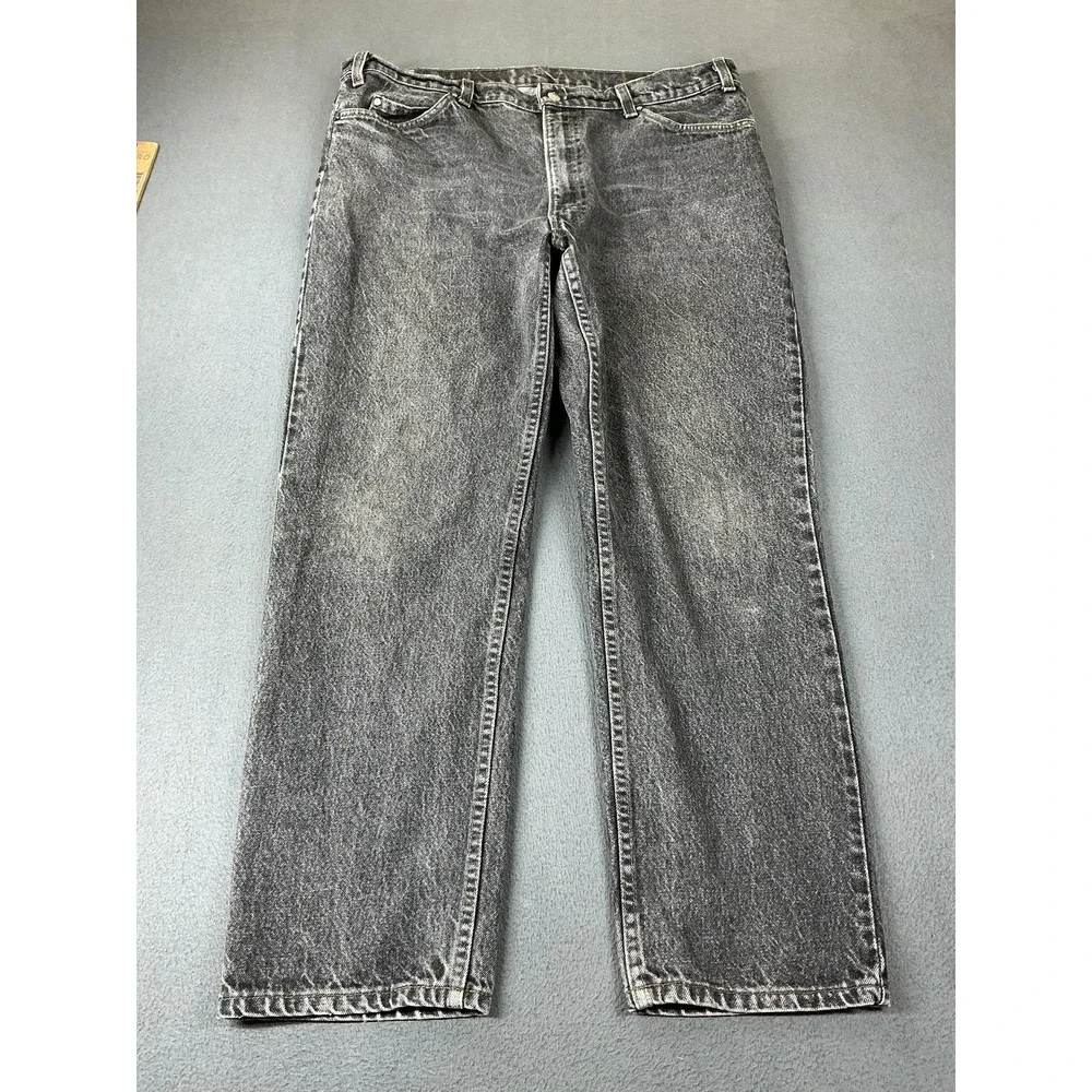 Levi's Jeans Mens 40x30 Gray Acid Wash Relaxed Straight Denim Cotton USA